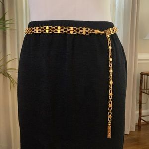 St. John Brushed Gold Chain Belt